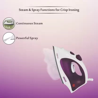 Inalsa Optra 1400 W Steam Iron  (Purple, White) Inalsa Optra 1400 W Steam Iron  (Purple, White)
